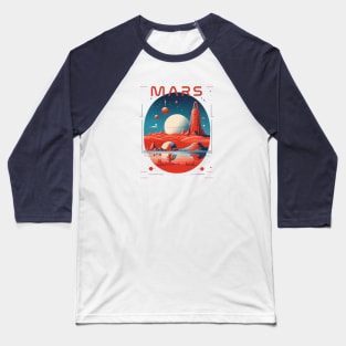 Retro Design Mars Baseball T-Shirt